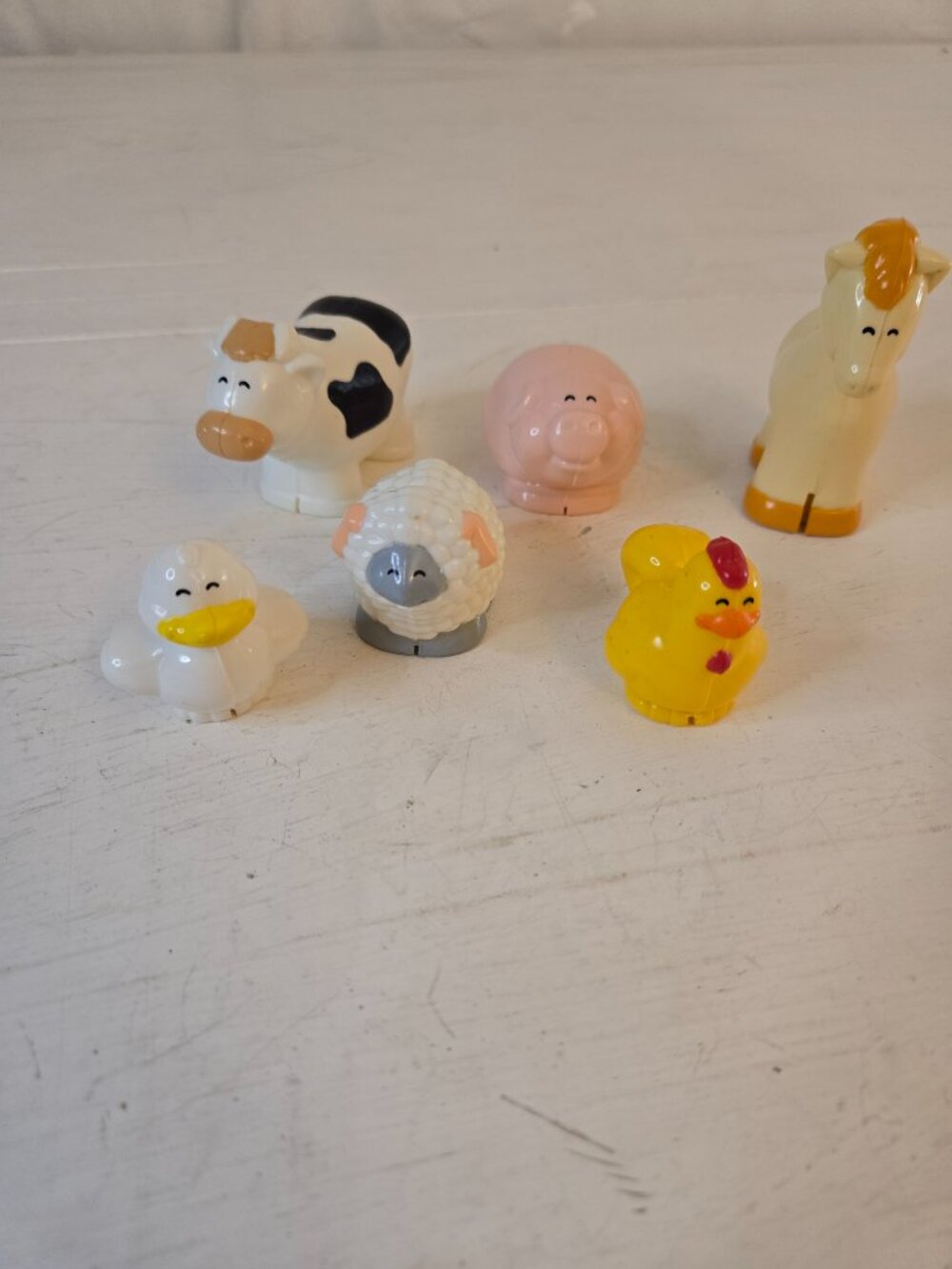 Blue Box My Little Farm Complete Set of 6 Barnyard Plastic Animals 90s